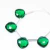 Green Emerald Quartz (hydro) Faceted Coin Beads Strand Quantity 2 Matching Pair (4 Beads) and Size 12x12mm approx. Hydro quartz is synthetic man made quartz. It is created in different different colors and shapes. 